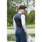 Blue Herringbone Tweed 3 Piece Suit - Yoosuitan