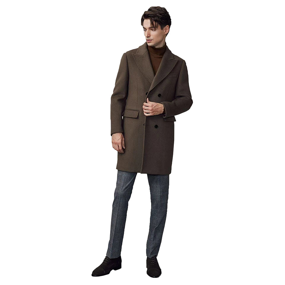 Brown Tweed Overcoats - Yoosuitan