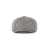 Traditional Grey Estate Herringbone Tweed Newsboy Caps