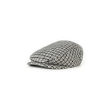 Grey Houndstooth Tweed Flat Caps