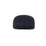 Dark Navy Estate Herringbone Tweed Flat Caps