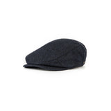Dark Navy Estate Herringbone Tweed Flat Caps