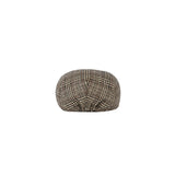 Brown Houndstooth Tweed Flat Caps