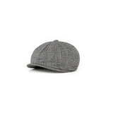 Grey Prince of Wales Tweed Newsboy Caps