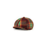 Rainbow Red Plaid Tweed Newsboy Caps