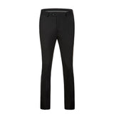 Black mercerized wool stretch suit pants