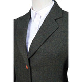 Green Herringbone Tweed 3 Piece Women Suit