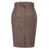 Brown Estate Herringbone Tweed 3 Piece Women Suit