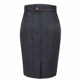 Dark Grey Estate Herringbone Tweed 3 Piece Women Suit