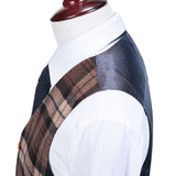 Brown Plaid Overcheck Tweed 3 Piece Suit - Yoosuitan