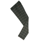 Green Overcheck Twill Tweed 3 Piece Suit - Yoosuitan