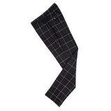 Black Plaid Overcheck Twill Tweed 3 Piece Suit - Yoosuitan
