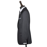 Grey Worsted Wool 2 Piece Suit Jacket and Pants - Yoosuitan