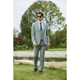 Mint Green Herringbone Tweed 3 Piece Suit