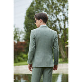 Mint Green Herringbone Tweed 3 Piece Suit