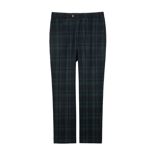 Green Plaid Tweed 3 Piece Suit - Yoosuitan