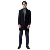 Black Tweed Overcoats - Yoosuitan