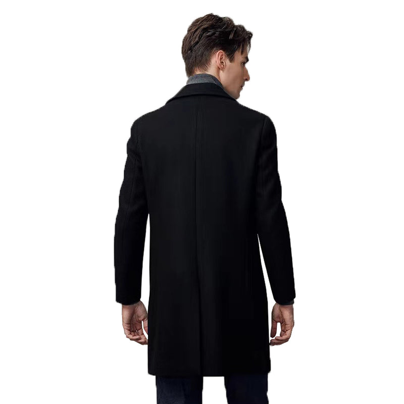 Black Tweed Overcoats - Yoosuitan