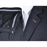 Charcoal Grey Worsted Wool 2 Piece Suit Jacket and Pants - Yoosuitan