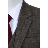 Country Estate Herringbone Tweed 3 Piece Suit - Yoosuitan