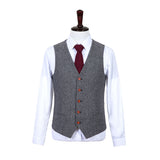 Grey Barleycorn Tweed 3 Piece Suit - Yoosuitan