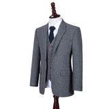 Grey Estate Herringbone Tweed Three Piece Suit