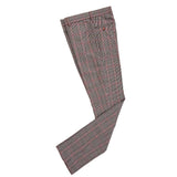 Brown Red Houndstooth Plaid Tweed 3 Piece Suit - Yoosuitan