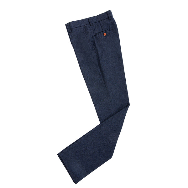 Navy Barleycorn Tweed Pants