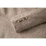 Light Linen Barleycorn Tweed 3 Piece Suit - Yoosuitan