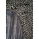 Light Grey Herringbone Tweed 3 Piece Suit - Yoosuitan