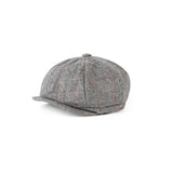 Traditional Grey Estate Herringbone Tweed Newsboy Caps