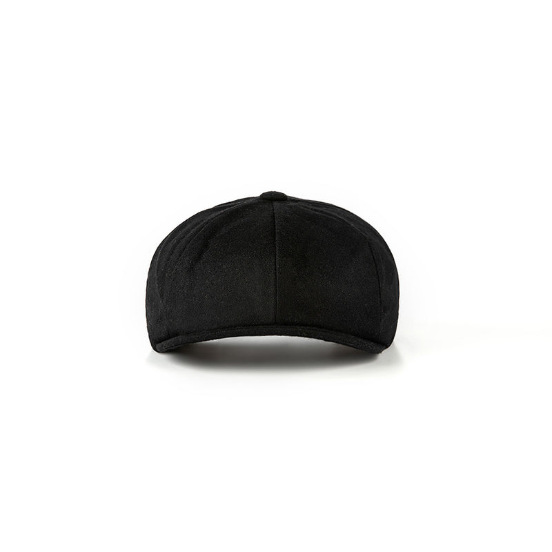 Black Twill Tweed Newsboy Caps