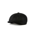Black Twill Tweed Newsboy Caps