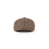 Brown Herringbone Tweed Newsboy Caps