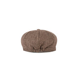 Brown Herringbone Tweed Newsboy Caps