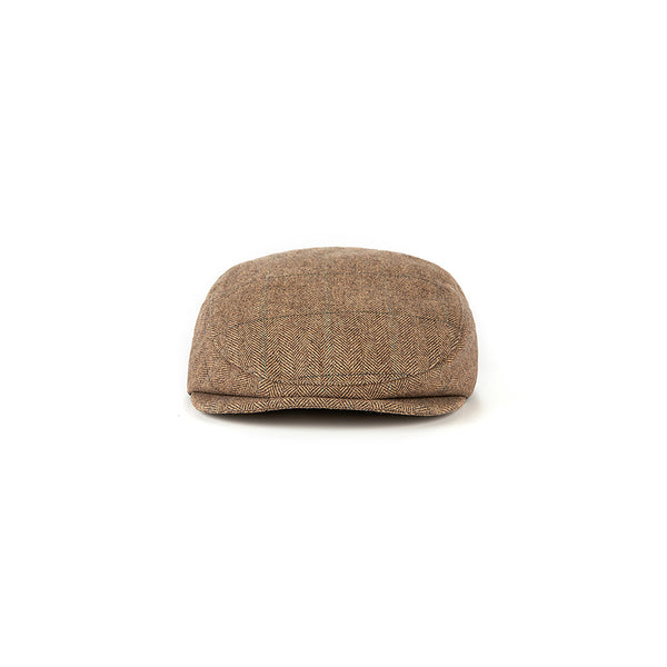 Brown Estate Herringbone Tweed Flat Caps