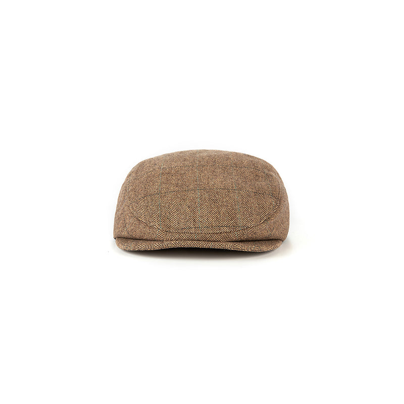 Brown Estate Herringbone Tweed Flat Caps
