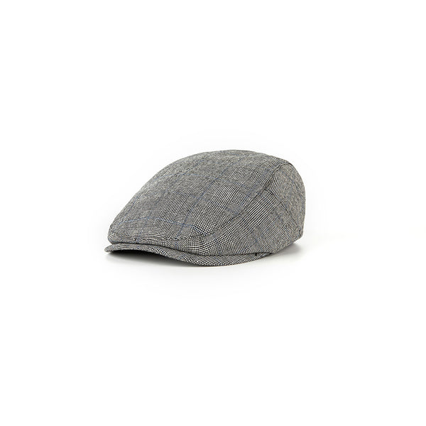 Grey Prince of Wales Tweed Flat Caps