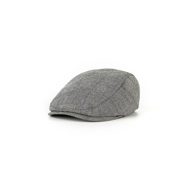 Grey Prince of Wales Tweed Flat Caps