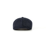 Navy Barleycorn Tweed Newsboy Caps