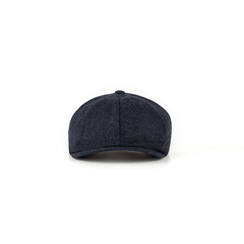 Navy Barleycorn Tweed Newsboy Caps