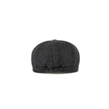 Dark Grey Herringbone Tweed Newsboy Caps