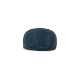 Blue Overcheck Tweed Flat Caps