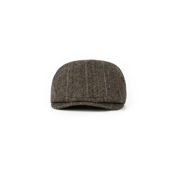 Ginger Yellow Herringbone Tweed Flat Caps