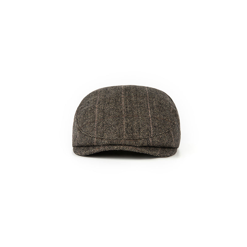 Ginger Yellow Herringbone Tweed Flat Caps