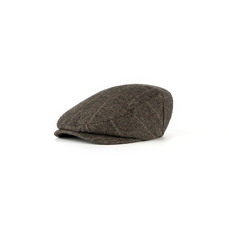 Ginger Yellow Herringbone Tweed Flat Caps