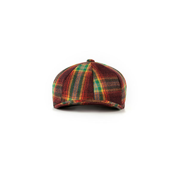 Rainbow Red Plaid Tweed Newsboy Caps