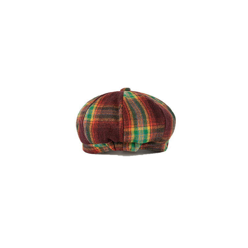Rainbow Red Plaid Tweed Newsboy Caps
