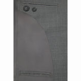 Middle Grey Mercerized Wool Stretch Fabric 3 Piece Suit - Yoosuitan