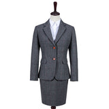 Traditional Grey Estate Herringbone Tweed 3 Piece Women Suit